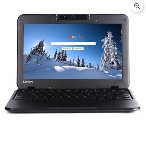 (2)Lenovo Sleek Black Laptop Renewed